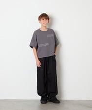 KJLHD90049 a.v.v KIDS(アー・ヴェ・ヴェ) [140-150]【男女兼用】タックワイドバギーパンツ ブラック