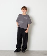 KJLHD90049 a.v.v KIDS(アー・ヴェ・ヴェ) [140-150]【男女兼用】タックワイドバギーパンツ ブラック