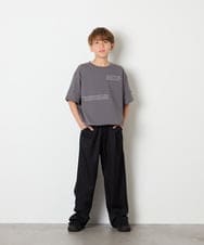 KJLHD90049 a.v.v KIDS(アー・ヴェ・ヴェ) [140-150]【男女兼用】タックワイドバギーパンツ ブラック