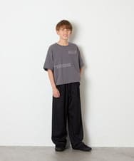 KJLHD90049 a.v.v KIDS(アー・ヴェ・ヴェ) [140-150]【男女兼用】タックワイドバギーパンツ ブラック