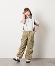 KJLHD91049 a.v.v KIDS(アー・ヴェ・ヴェ) [140-150]【男女兼用】パラシュートカーゴパンツ カーキ