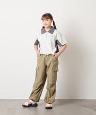 KJLHD91049 a.v.v KIDS(アー・ヴェ・ヴェ) [140-150]【男女兼用】パラシュートカーゴパンツ カーキ