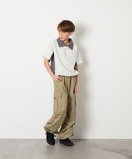 KJLHD91049 a.v.v KIDS(アー・ヴェ・ヴェ) [140-150]【男女兼用】パラシュートカーゴパンツ カーキ