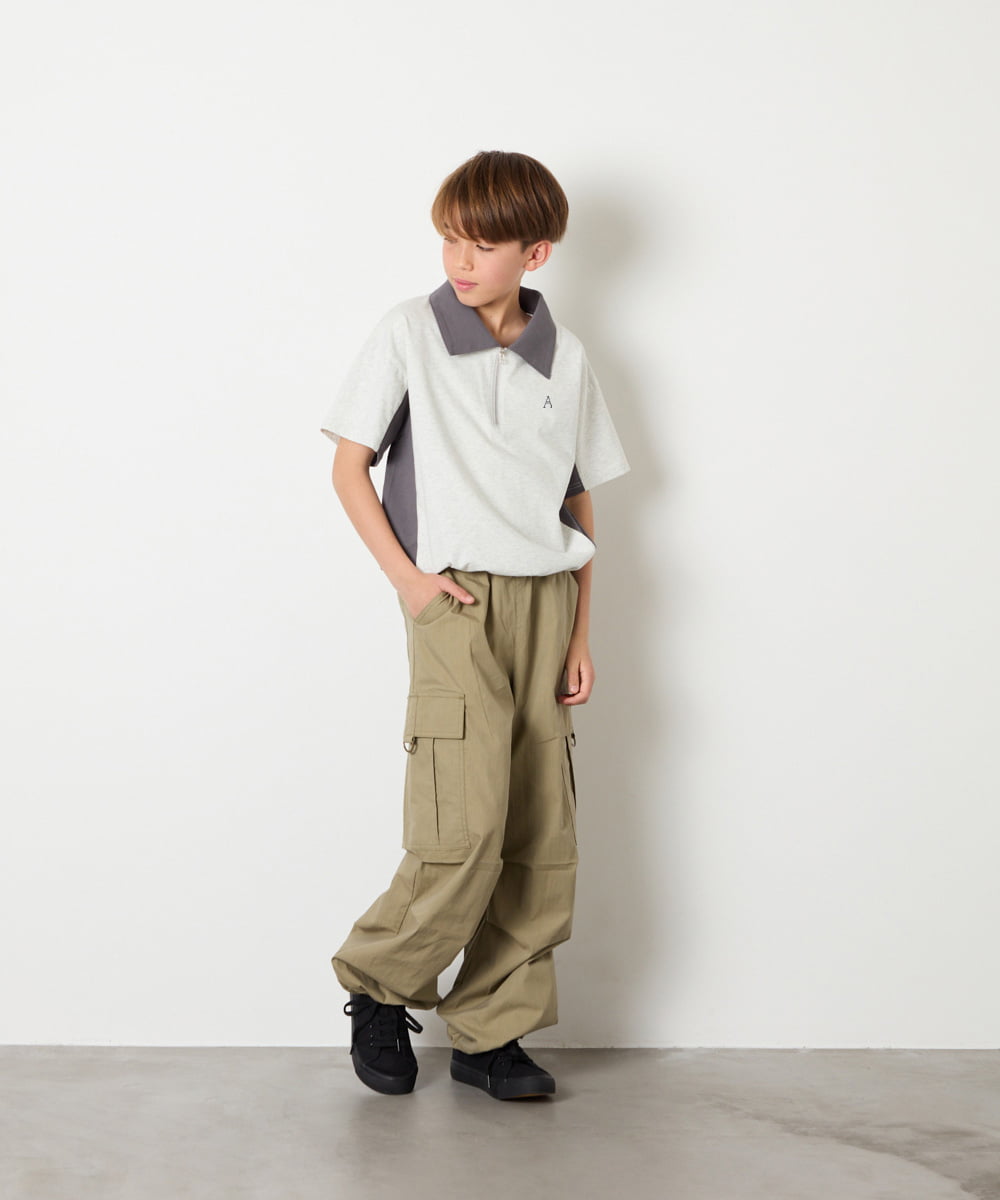 ズボン　カーゴパンツ 140-150]【男女兼用】パラシュートカーゴパンツ(フルレングスパンツ