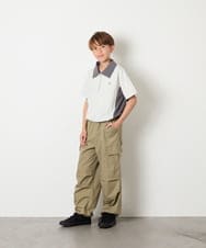 KJLHD91049 a.v.v KIDS(アー・ヴェ・ヴェ) [140-150]【男女兼用】パラシュートカーゴパンツ カーキ