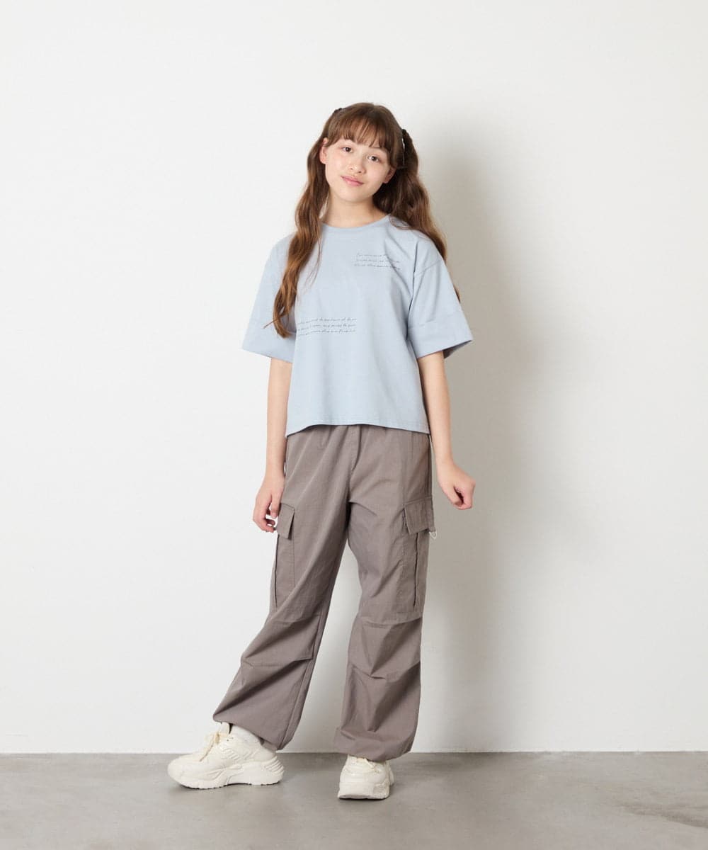 KJLHD91049 a.v.v KIDS(アー・ヴェ・ヴェ) [140-150]【男女兼用】パラシュートカーゴパンツ ダークグレー