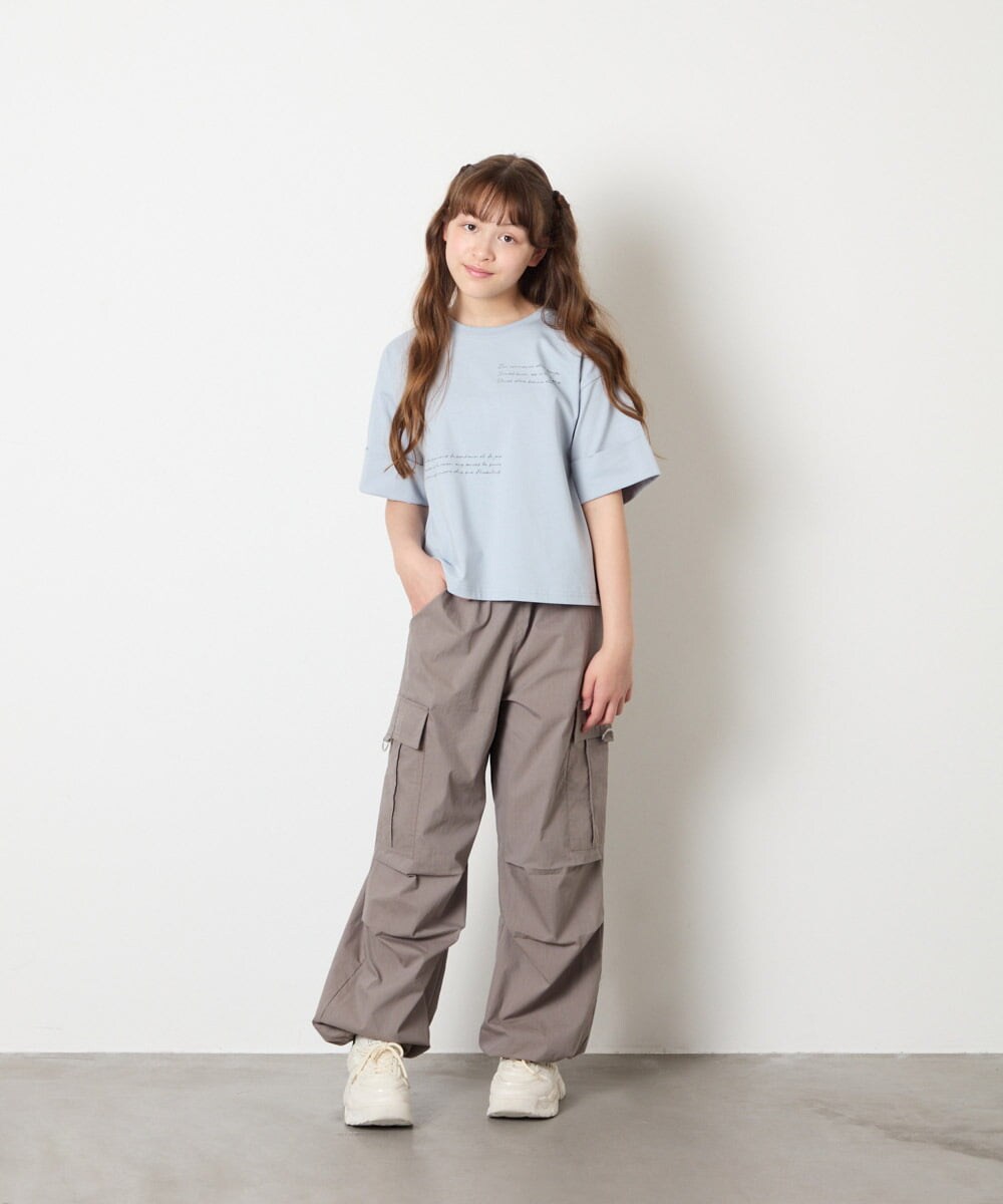 KJLHD91049 a.v.v KIDS(アー・ヴェ・ヴェ) [140-150]【男女兼用】パラシュートカーゴパンツ ダークグレー
