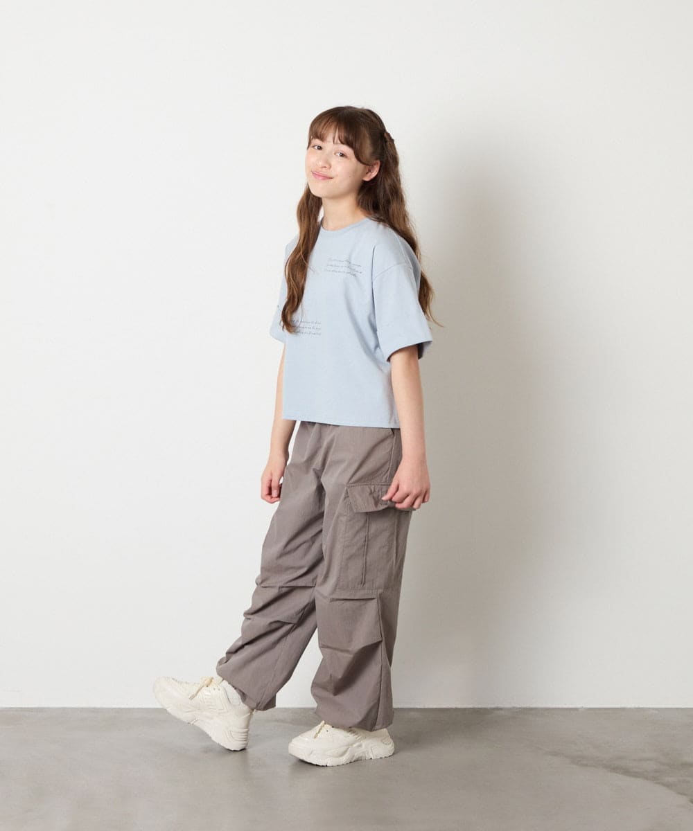 KJLHD91049 a.v.v KIDS(アー・ヴェ・ヴェ) [140-150]【男女兼用】パラシュートカーゴパンツ ダークグレー