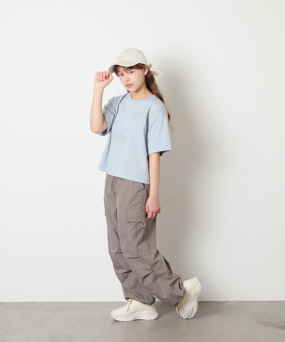 KJLHD91049 a.v.v KIDS(アー・ヴェ・ヴェ) [140-150]【男女兼用】パラシュートカーゴパンツ ダークグレー