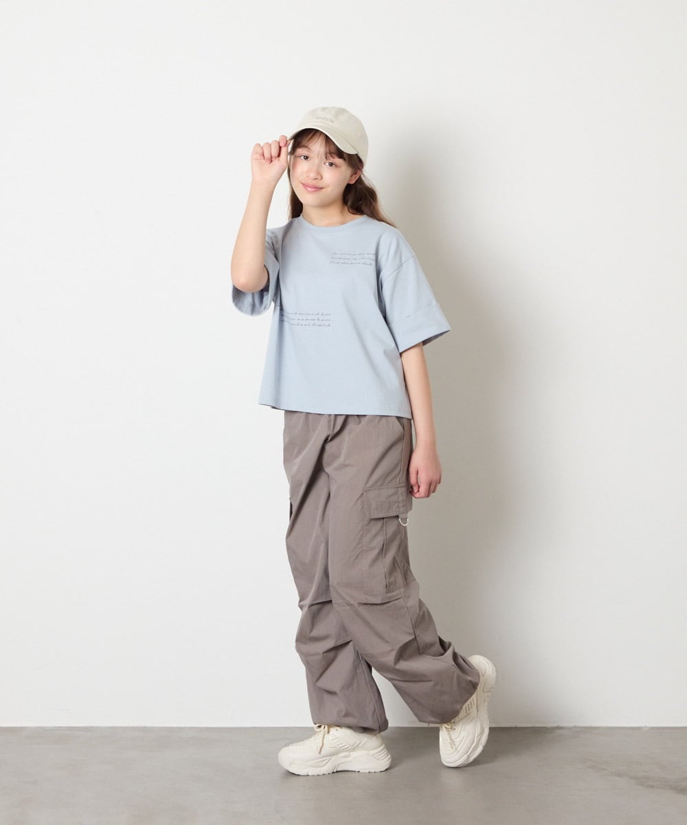 KJLHD91049 a.v.v KIDS(アー・ヴェ・ヴェ) [140-150]【男女兼用】パラシュートカーゴパンツ ダークグレー