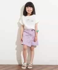 KJLHM01029 a.v.v KIDS(アー・ヴェ・ヴェ) [100-130]アシメフロントラップパンツ ラベンダー