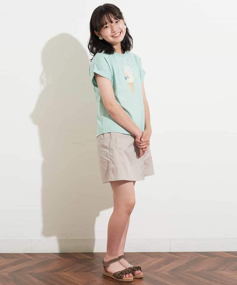 KJLHM01029 a.v.v KIDS(アー・ヴェ・ヴェ) [100-130]アシメフロントラップパンツ ラベンダー