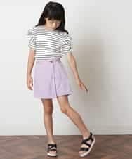 KJLHM01029 a.v.v KIDS(アー・ヴェ・ヴェ) [100-130]アシメフロントラップパンツ ラベンダー