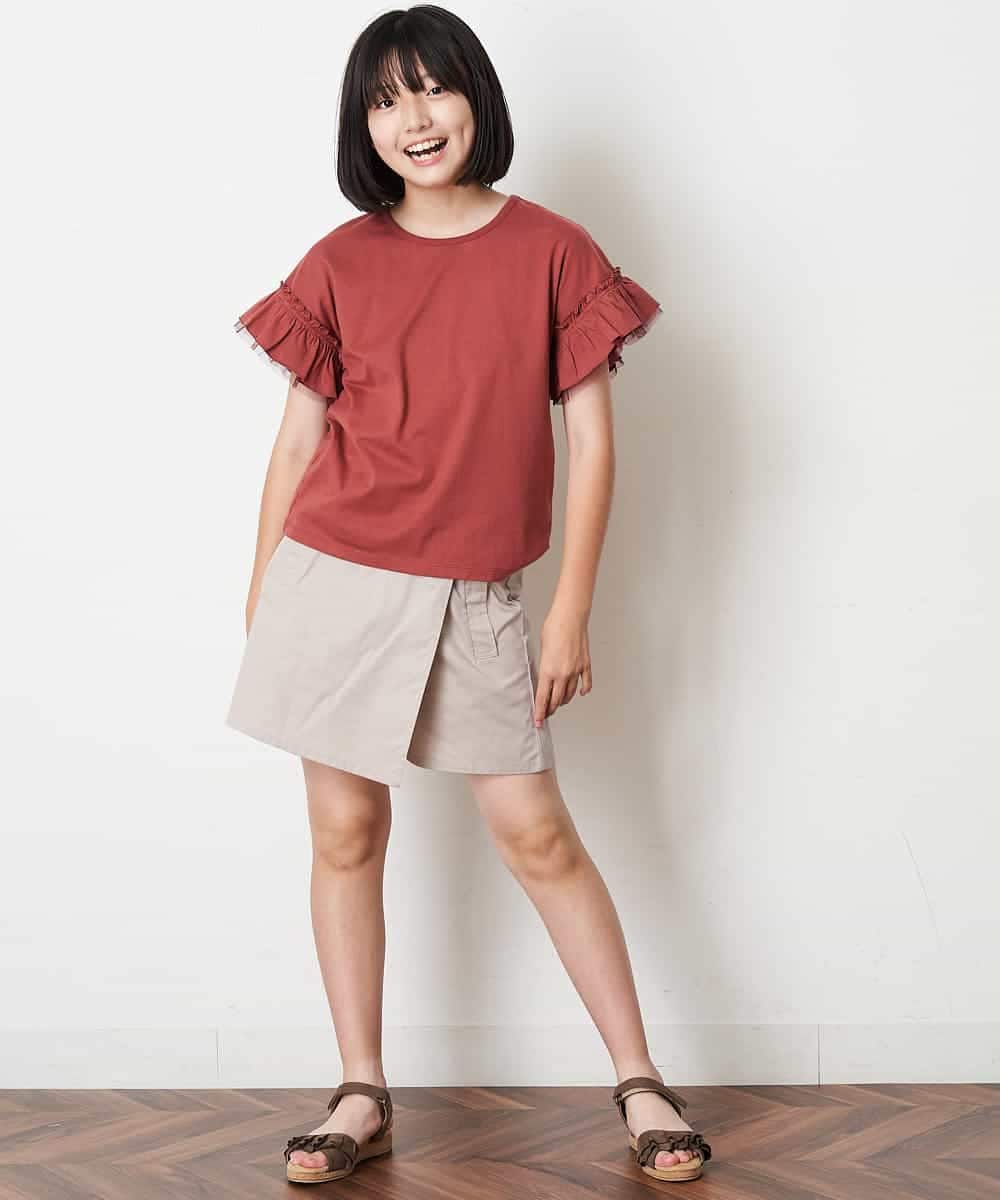 KJLHM01029 a.v.v KIDS(アー・ヴェ・ヴェ) [100-130]アシメフロントラップパンツ ラベンダー