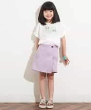 KJLHM01029 a.v.v KIDS(アー・ヴェ・ヴェ) [100-130]アシメフロントラップパンツ ラベンダー