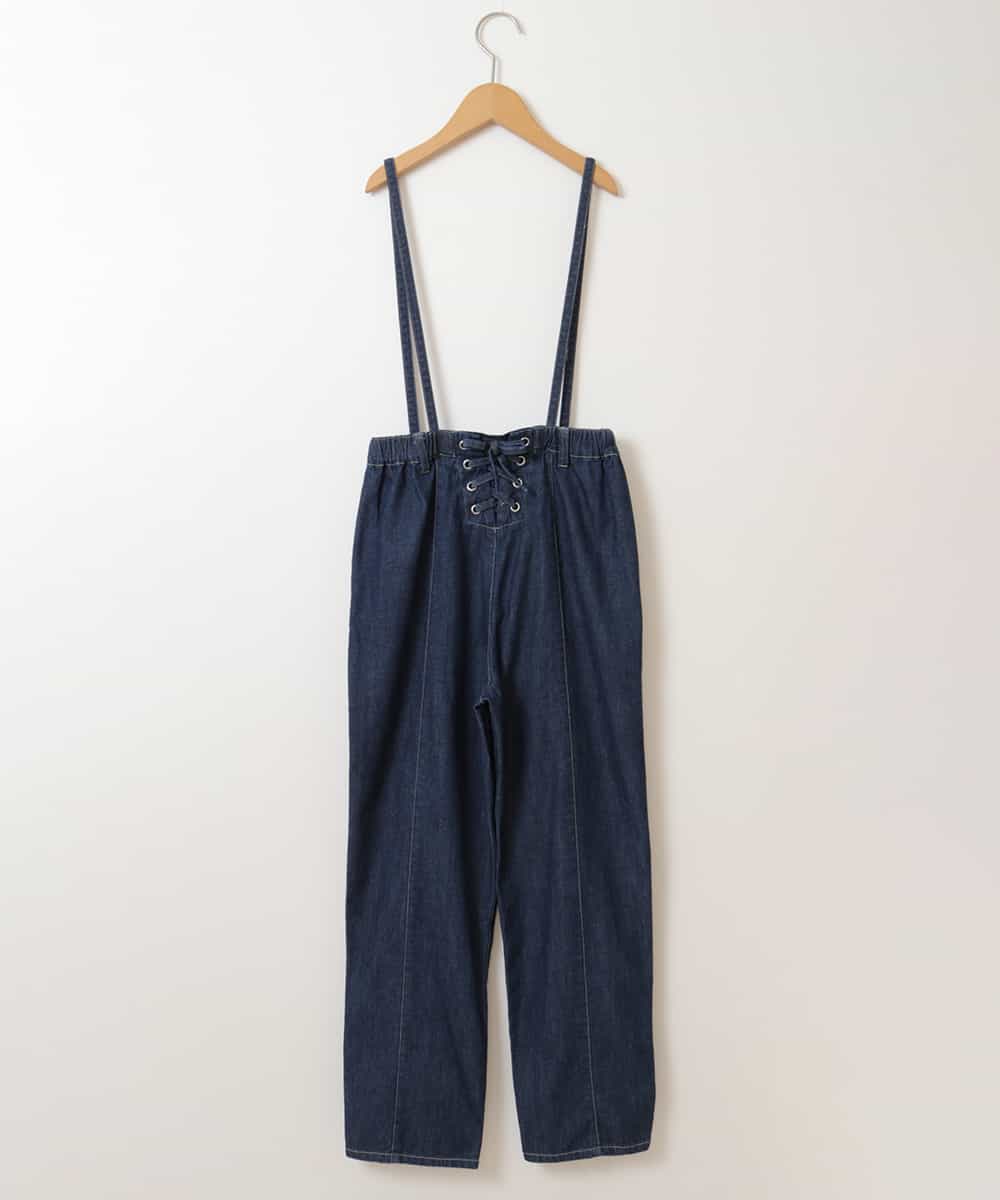 KJLHN06039 a.v.v KIDS(アー・ヴェ・ヴェ) [140-150]サスペンダー付きバックレースアップカラーパンツ ラベンダー