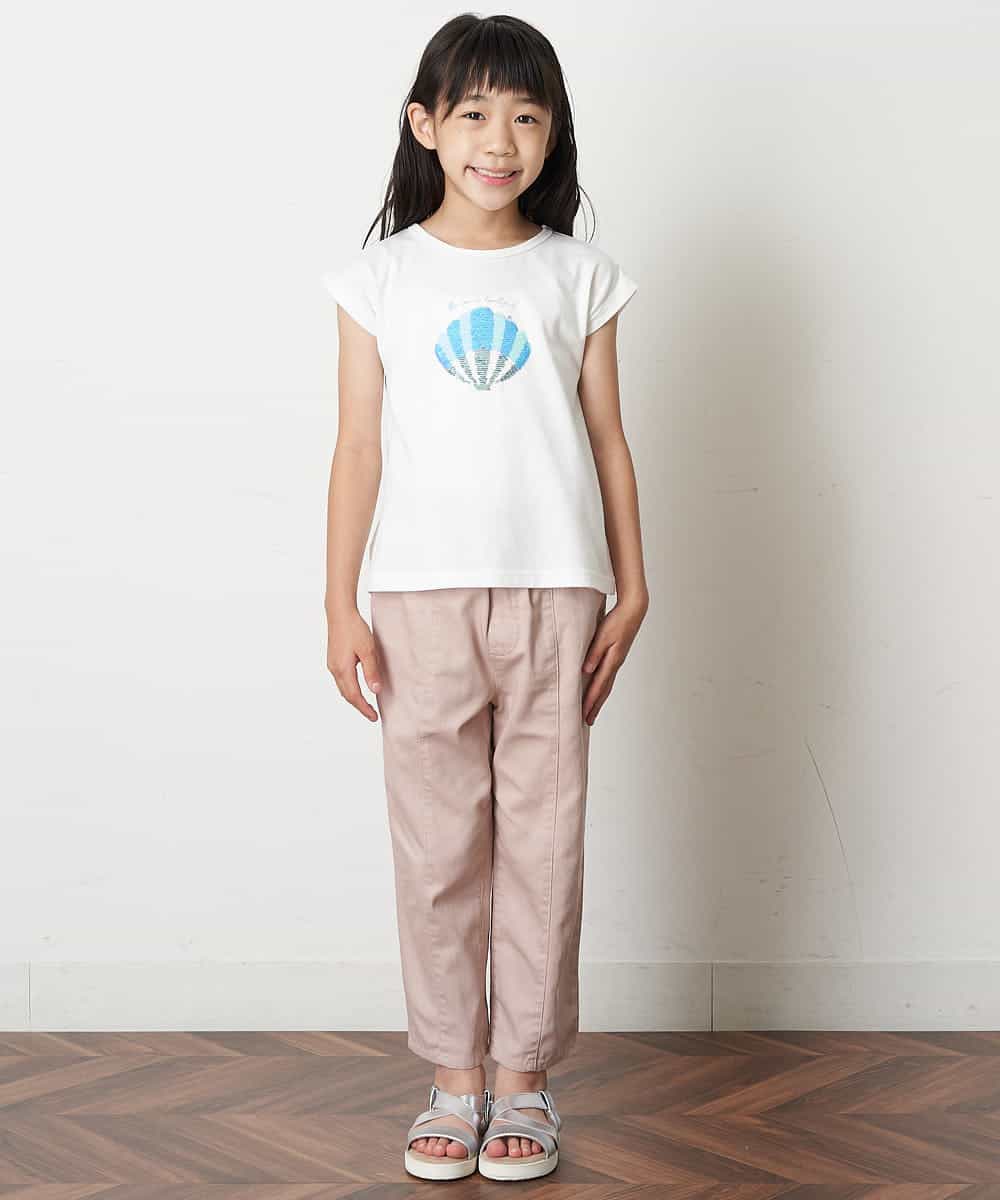 KJLHN06039 a.v.v KIDS(アー・ヴェ・ヴェ) [140-150]サスペンダー付きバックレースアップカラーパンツ ラベンダー
