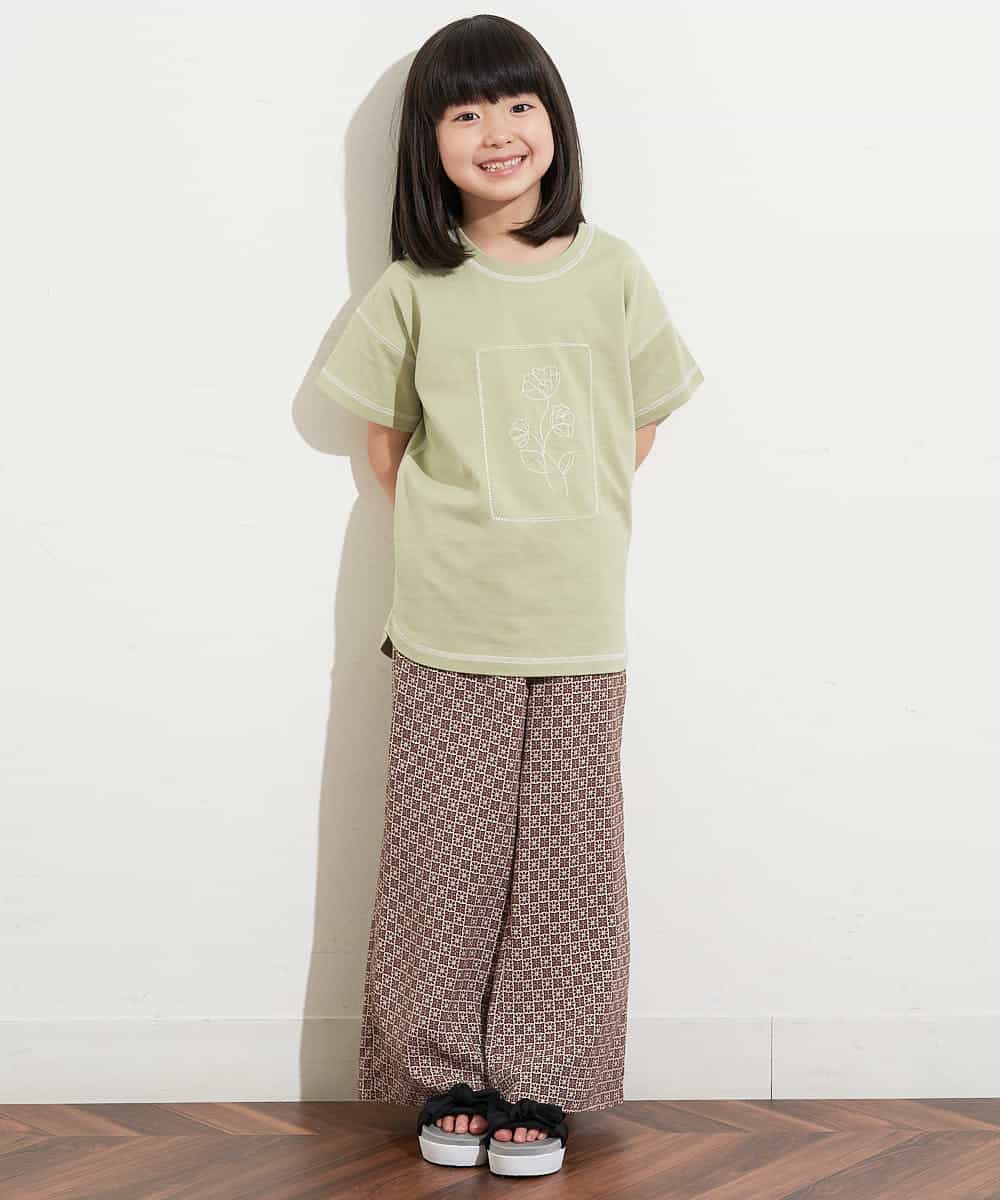 KJLHN07034 a.v.v KIDS(アー・ヴェ・ヴェ) [140-150]キカプリントパンツ グレー