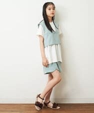 KJLHP21029 a.v.v KIDS(アー・ヴェ・ヴェ) [100-130]【セットアップ対応】フロントボタンショートパンツ ブルー