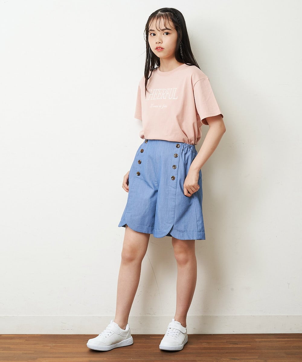 KJLHP21029 a.v.v KIDS(アー・ヴェ・ヴェ) [100-130]【セットアップ対応】フロントボタンショートパンツ ブルー
