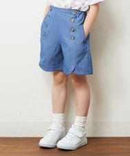 KJLHP21029 a.v.v KIDS(アー・ヴェ・ヴェ) [100-130]【セットアップ対応】フロントボタンショートパンツ ブルー