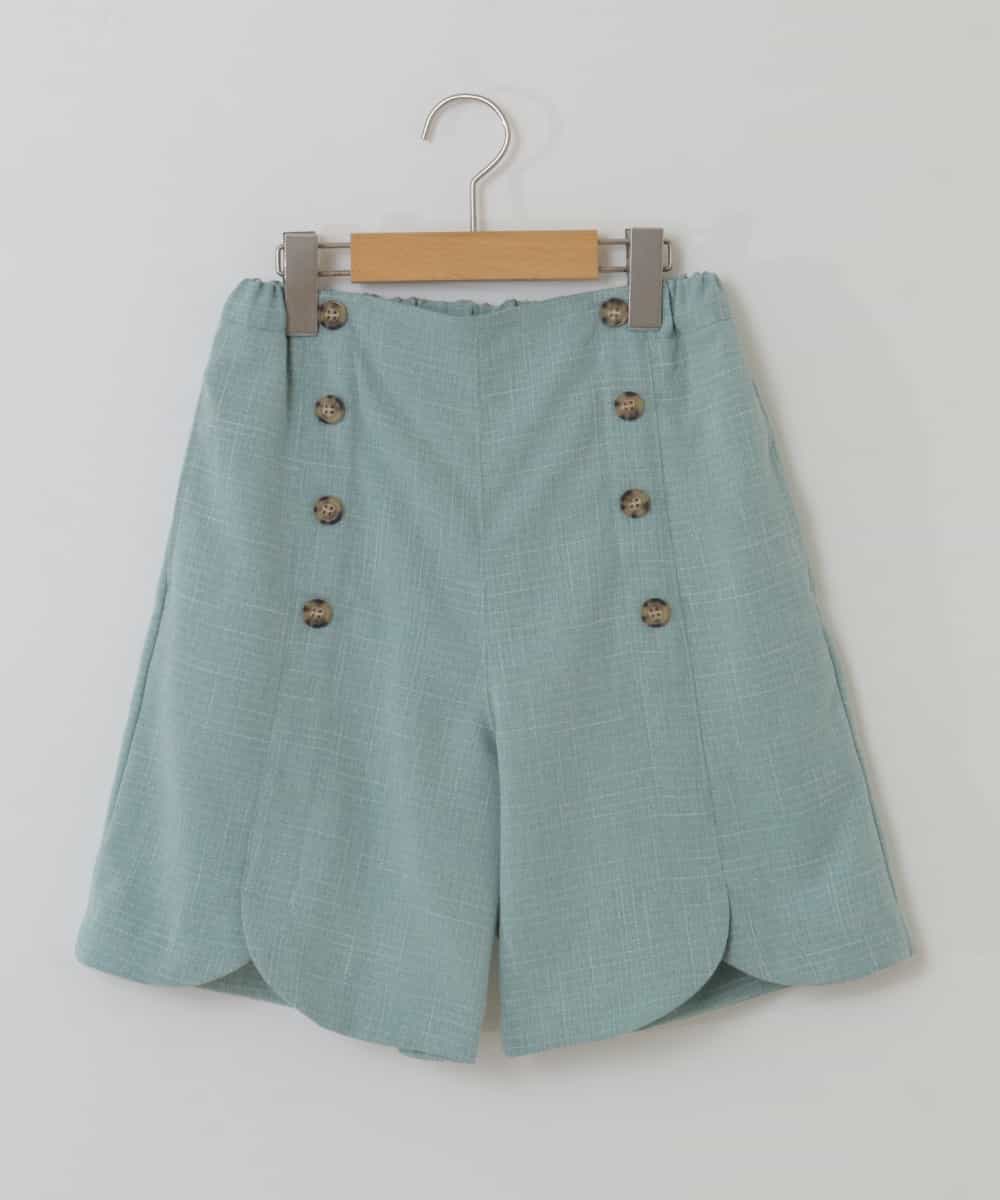 KJLHP21029 a.v.v KIDS(アー・ヴェ・ヴェ) [100-130]【セットアップ対応】フロントボタンショートパンツ ミント