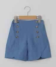 KJLHP21029 a.v.v KIDS(アー・ヴェ・ヴェ) [100-130]【セットアップ対応】フロントボタンショートパンツ ブルー