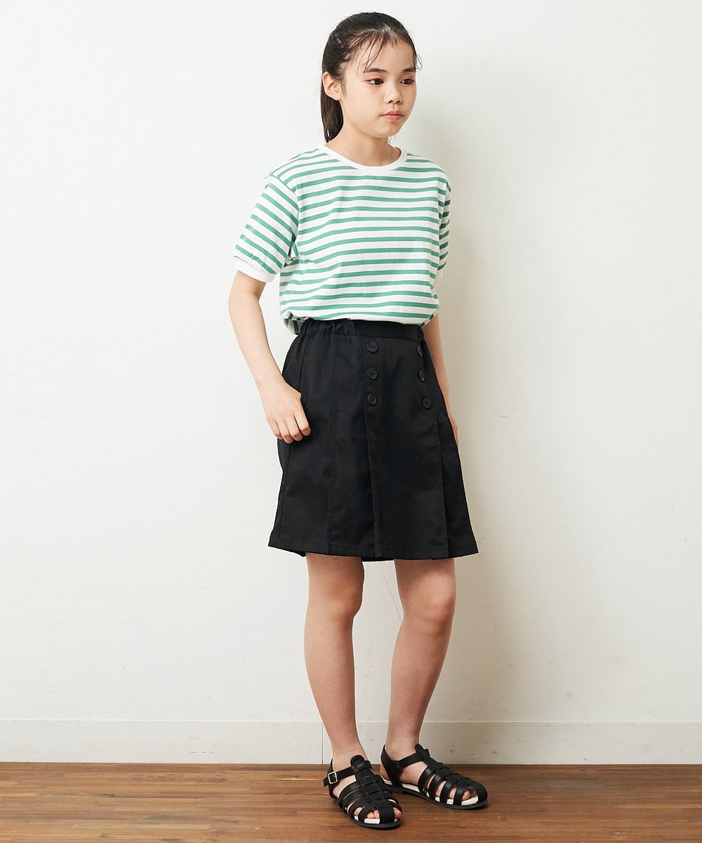 KJLHP22029 a.v.v KIDS(アー・ヴェ・ヴェ) [100-130]フロントボタンスカパン ライトブルー