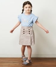 KJLHP22029 a.v.v KIDS(アー・ヴェ・ヴェ) [100-130]フロントボタンスカパン ライトブルー