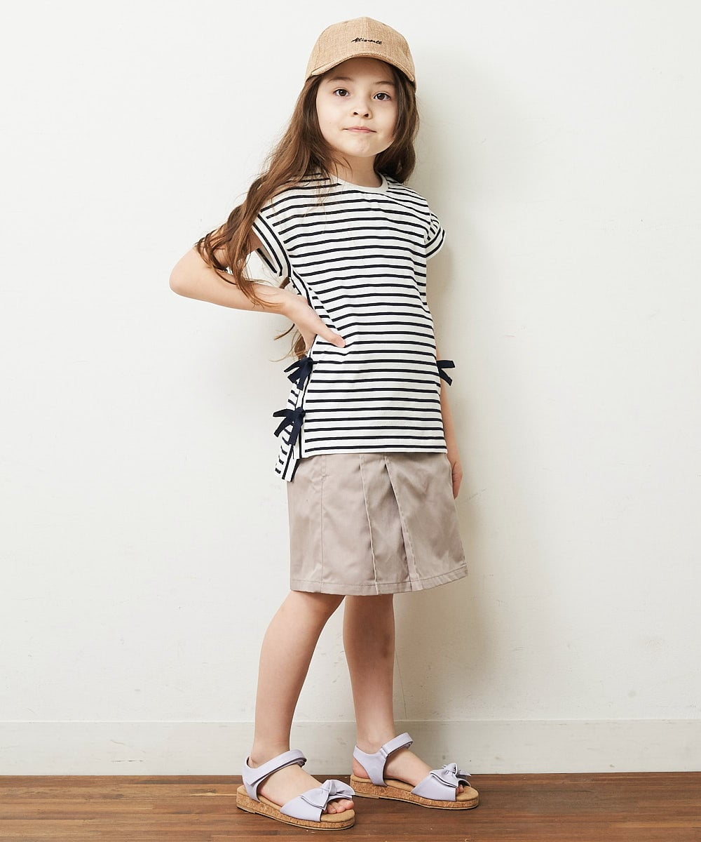 KJLHP22029 a.v.v KIDS(アー・ヴェ・ヴェ) [100-130]フロントボタンスカパン ライトブルー