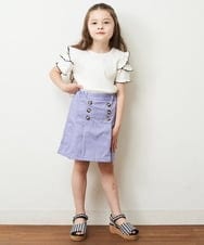 KJLHP22029 a.v.v KIDS(アー・ヴェ・ヴェ) [100-130]フロントボタンスカパン ライトブルー