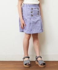 KJLHP22029 a.v.v KIDS(アー・ヴェ・ヴェ) [100-130]フロントボタンスカパン ライトブルー