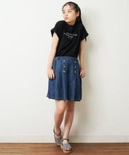 KJLHP22029 a.v.v KIDS(アー・ヴェ・ヴェ) [100-130]フロントボタンスカパン ライトブルー
