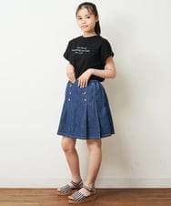 KJLHP22029 a.v.v KIDS(アー・ヴェ・ヴェ) [100-130]フロントボタンスカパン ライトブルー