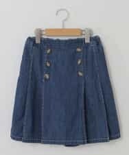 KJLHP22029 a.v.v KIDS(アー・ヴェ・ヴェ) [100-130]フロントボタンスカパン デニム
