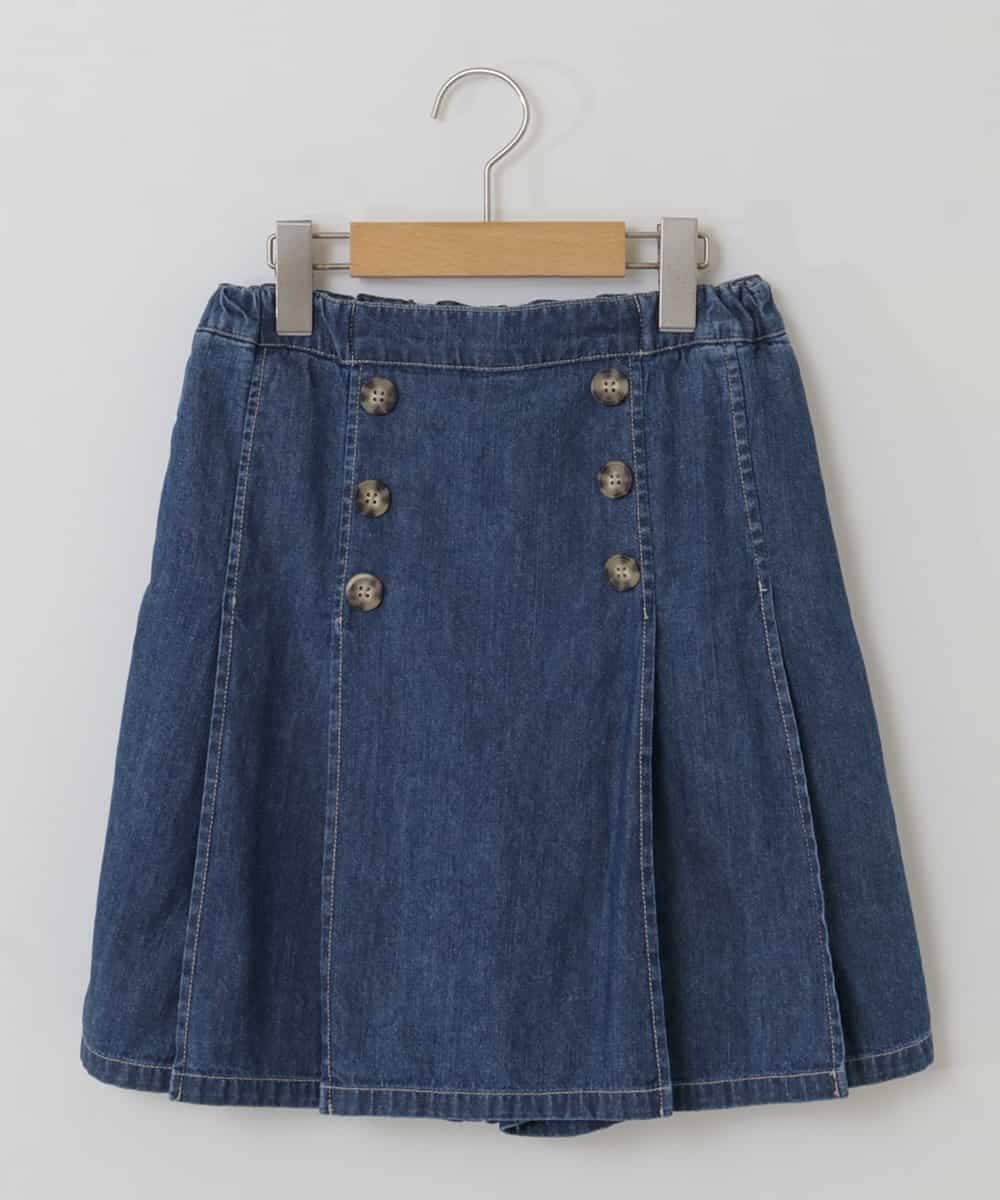 KJLHP22029 a.v.v KIDS(アー・ヴェ・ヴェ) [100-130]フロントボタンスカパン デニム