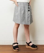 KJLHP26029 a.v.v KIDS(アー・ヴェ・ヴェ) [100-130]【セットアップ対応】チェック柄アシメフロントスカパン グレンチェック