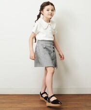 KJLHP26029 a.v.v KIDS(アー・ヴェ・ヴェ) [100-130]【セットアップ対応】チェック柄アシメフロントスカパン グレンチェック
