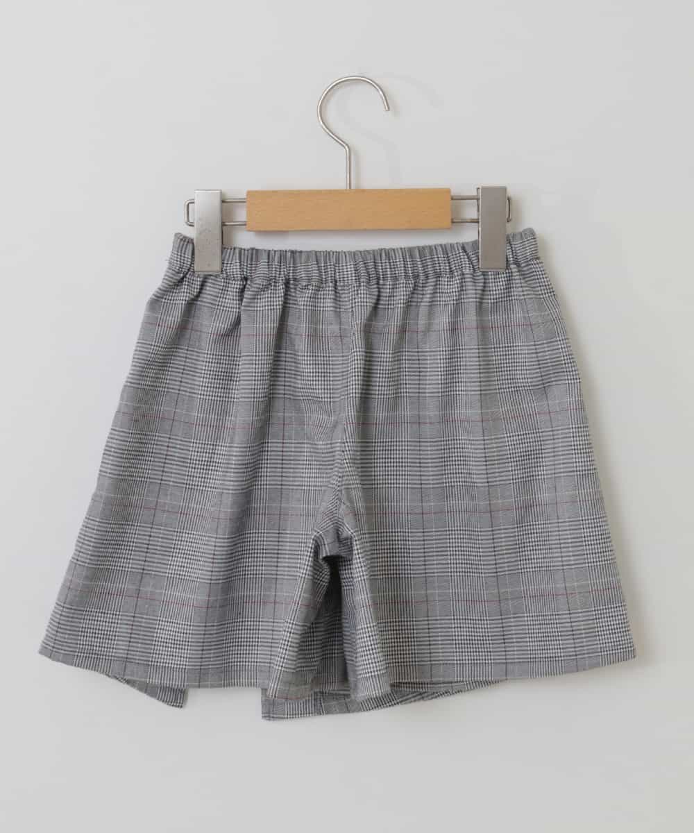 KJLHP26029 a.v.v KIDS(アー・ヴェ・ヴェ) [100-130]【セットアップ対応】チェック柄アシメフロントスカパン グレンチェック
