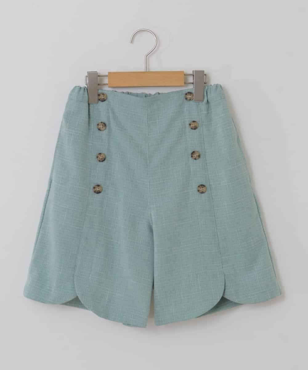 KJLHQ21034 a.v.v KIDS(アー・ヴェ・ヴェ) [140-150]【セットアップ対応】フロントボタンショートパンツ ミント