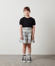 KJLHS23029 a.v.v KIDS(アー・ヴェ・ヴェ) [100-130]【セットアップ対応】チェック柄キュロット ライトブルー