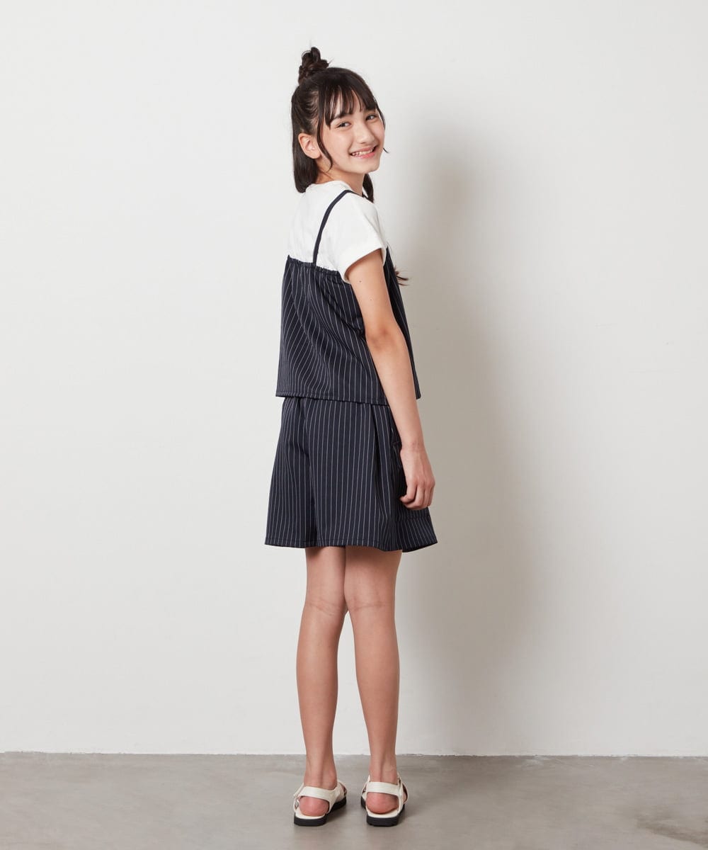 KJLHV20029 a.v.v KIDS(アー・ヴェ・ヴェ) [100-130]【セットアップ対応】カーゴポケットラップパンツ ネイビー