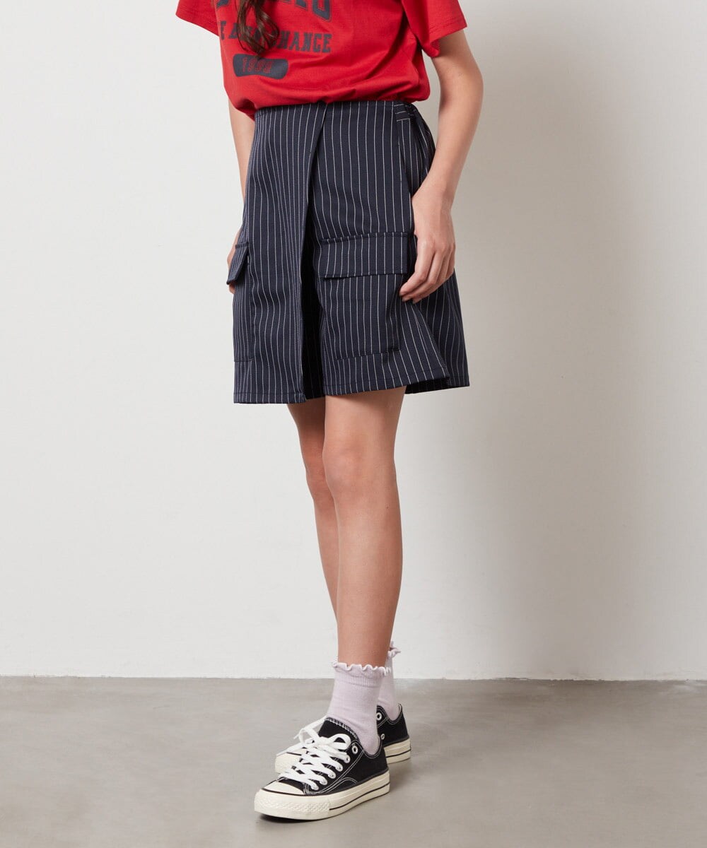 KJLHV20029 a.v.v KIDS(アー・ヴェ・ヴェ) [100-130]【セットアップ対応】カーゴポケットラップパンツ ネイビー