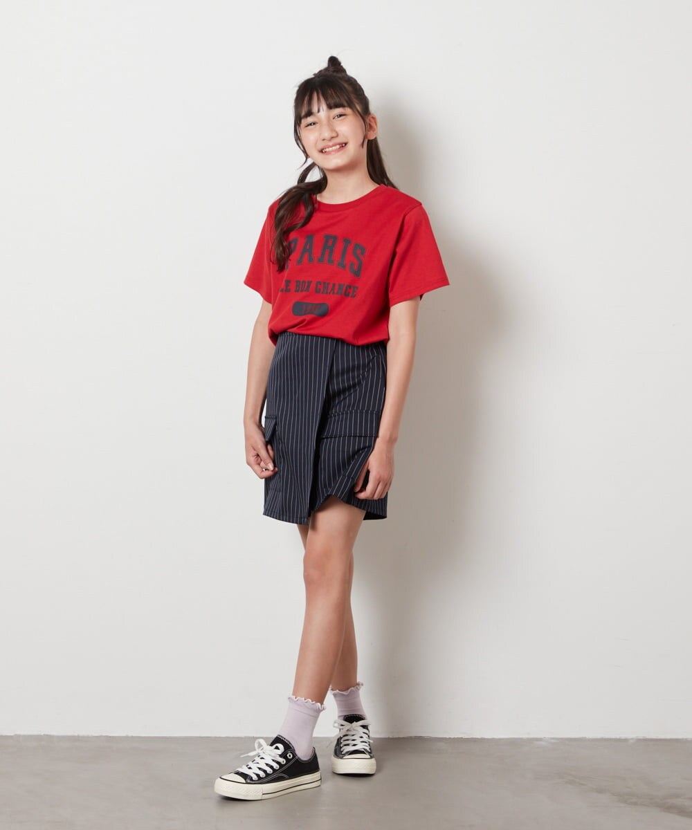KJLHV20029 a.v.v KIDS(アー・ヴェ・ヴェ) [100-130]【セットアップ対応】カーゴポケットラップパンツ ネイビー