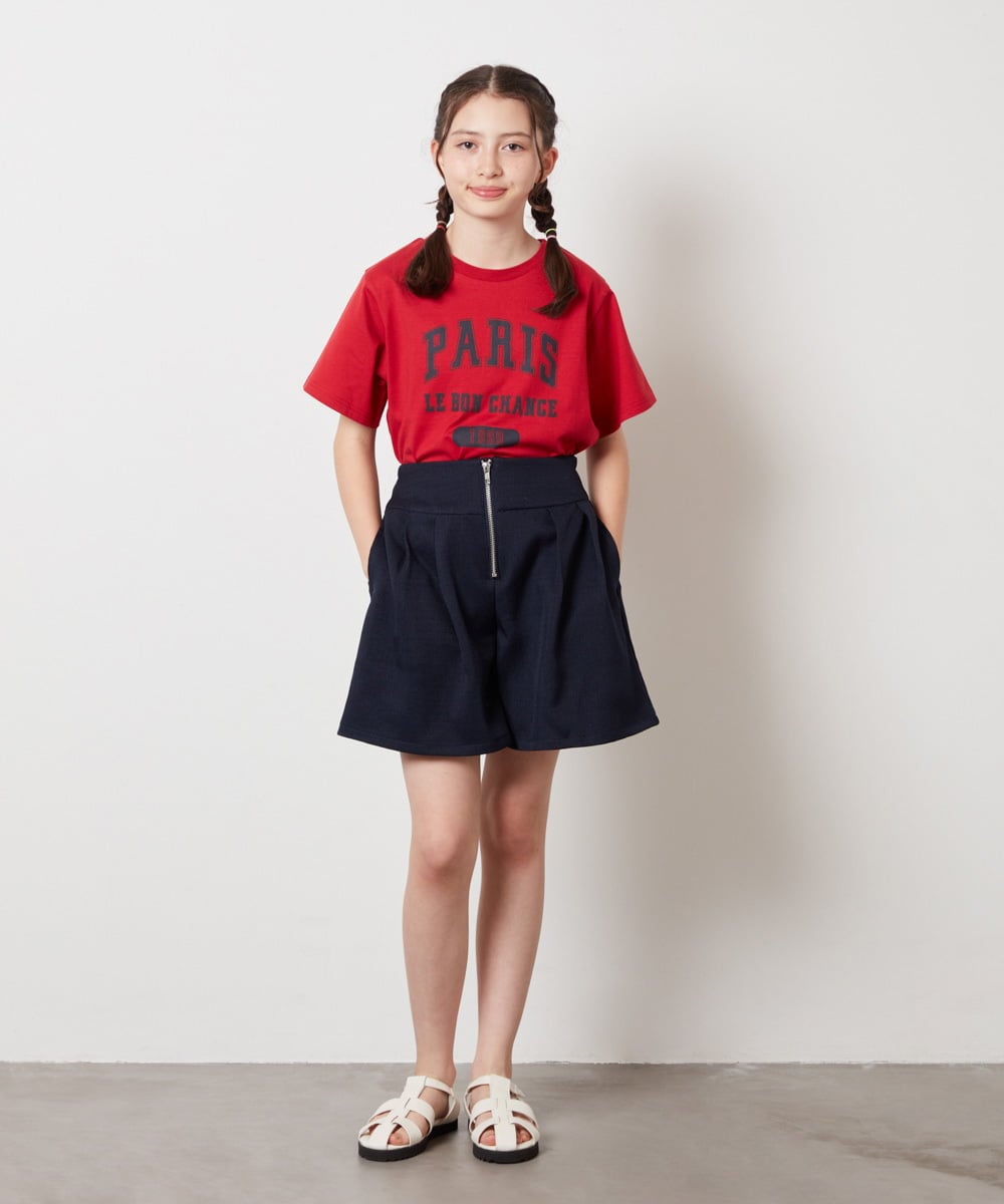 KJLHV21029 a.v.v KIDS(アー・ヴェ・ヴェ) [100-130]フロントジップショートパンツ ライトブルー