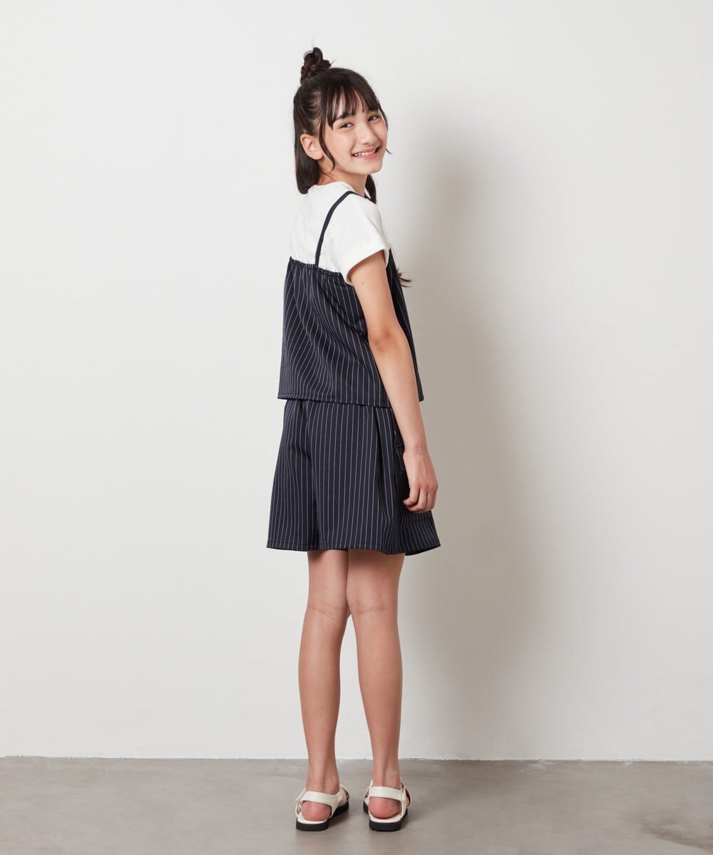 KJLHW20034 a.v.v KIDS(アー・ヴェ・ヴェ) [140-150]【セットアップ対応】カーゴポケットラップパンツ ネイビー