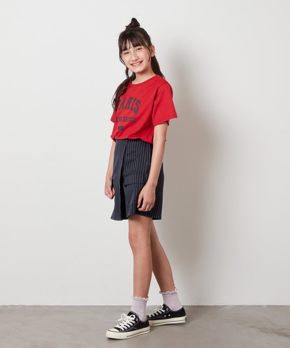 KJLHW20034 a.v.v KIDS(アー・ヴェ・ヴェ) [140-150]【セットアップ対応】カーゴポケットラップパンツ ネイビー