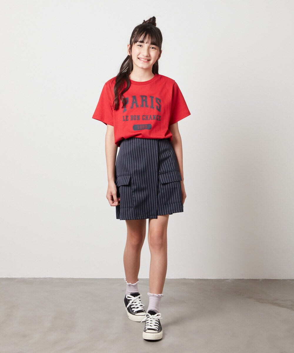 KJLHW20034 a.v.v KIDS(アー・ヴェ・ヴェ) [140-150]【セットアップ対応】カーゴポケットラップパンツ ネイビー