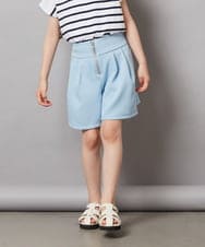 KJLHW21034 a.v.v KIDS(アー・ヴェ・ヴェ) [140-150]フロントジップショートパンツ ライトブルー