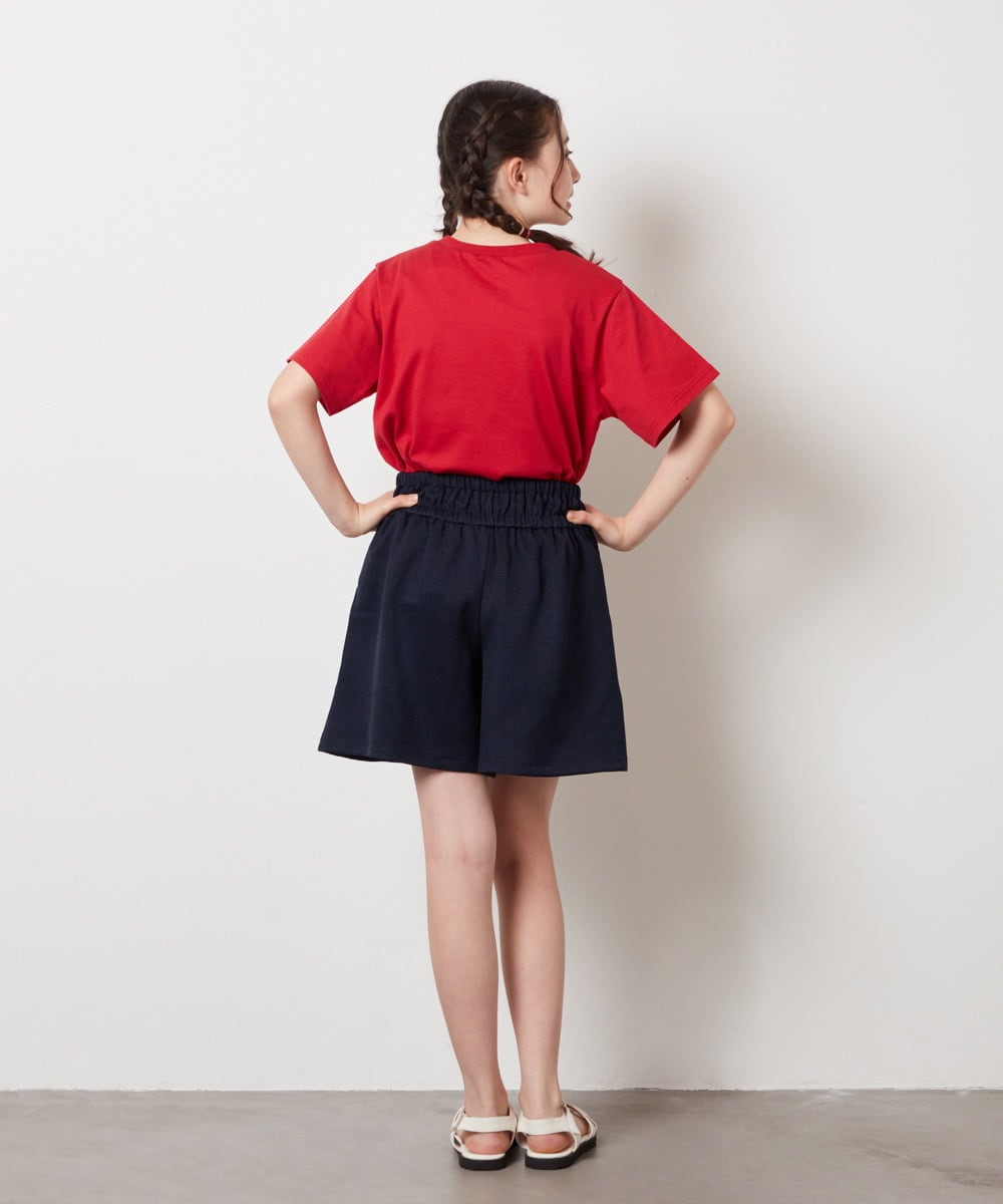 KJLHW21034 a.v.v KIDS(アー・ヴェ・ヴェ) [140-150]フロントジップショートパンツ ネイビー